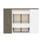 Bestar Orion 118W Full Murphy Bed with Shelving and Fold-Out Desk (119W), White & Walnut Grey 116866-000017 - alternate 6
